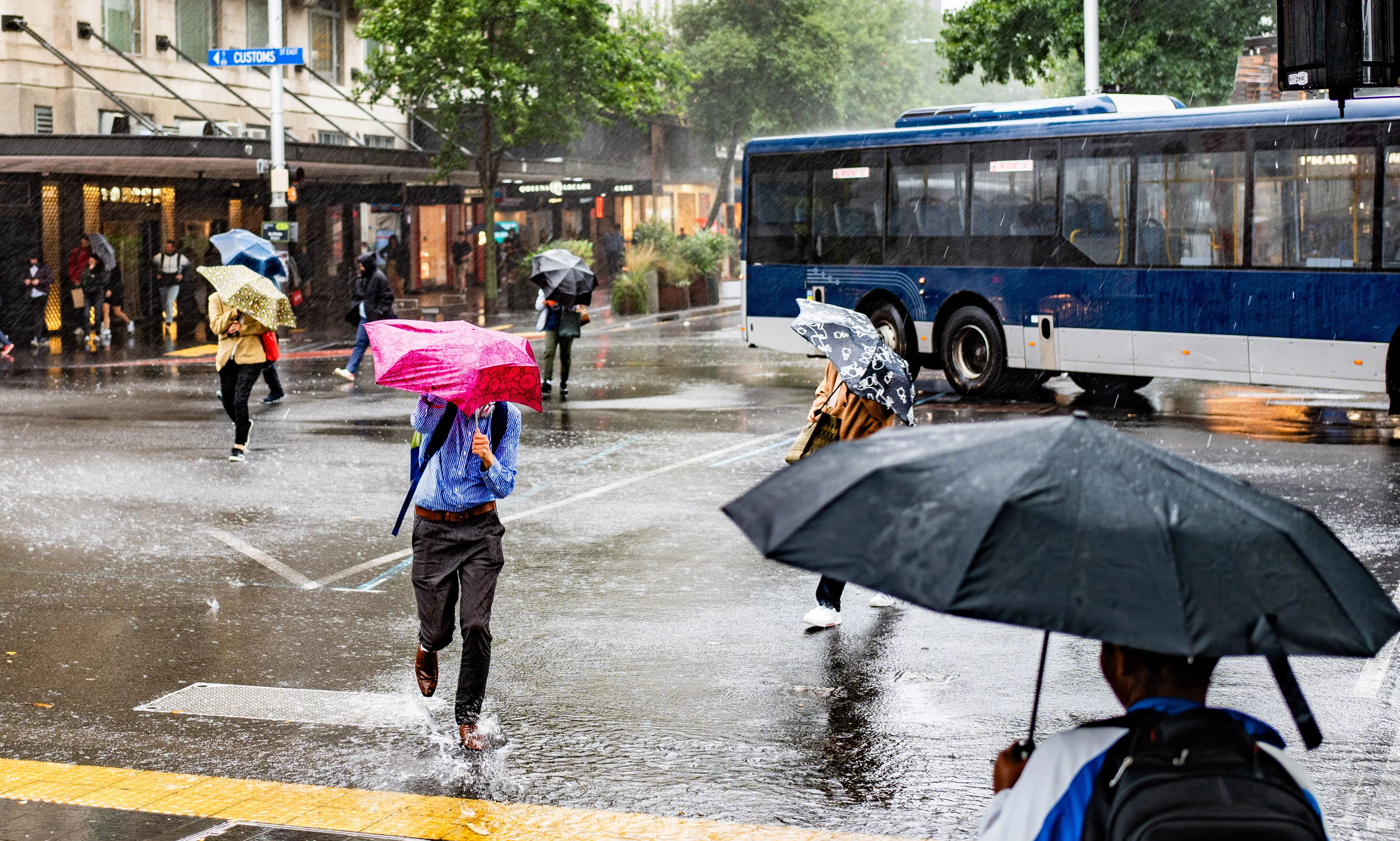 Défilé de parapluies